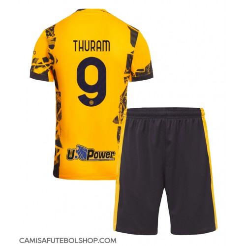 Camisa de time de futebol Inter Milan Marcus Thuram #9 Replicas 3º Equipamento Infantil 2024-25 Manga Curta (+ Calças curtas)